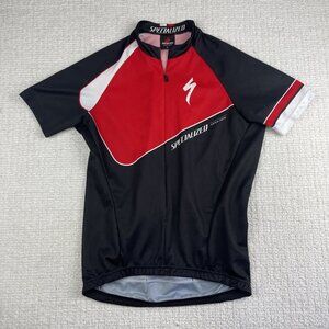 Vintage Specialized Cycling shirt Jersey Black & Red Retro bike Men Size Large